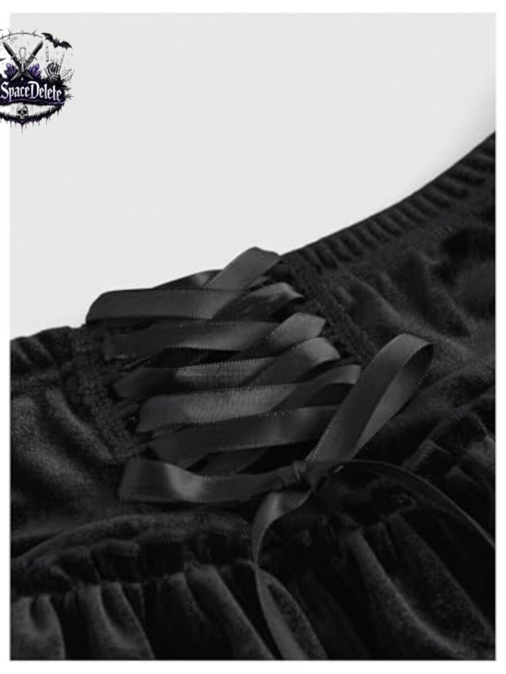 Goth Velvet Mini Shorts Ruffle Layered Bloomers Festival Party